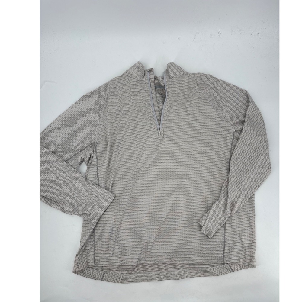 Tommy Bahama IslandZone Mens XL Grey Textured Quarter Zip Pullover Sweater - Picture 1 of 5